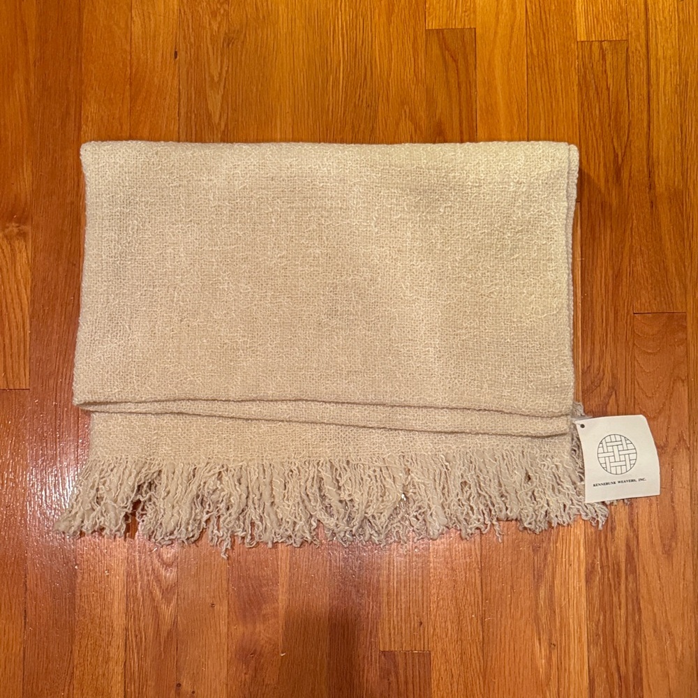 Kennebunk Weavers Cozy Cream Throw Blanket